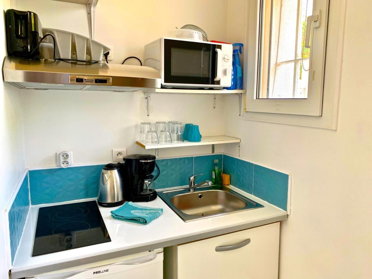 Blue Summer Vibes Mini Studio For Two, Ac, Parking, Beach At 50M, Spa Access -2 La Ciotat Luaran gambar
